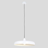 Hanglamp Krisip 2677W Wit met E27 fitting en stoffen snoer
