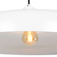 Hanglamp Krisip 2677W Wit met E27 fitting en stoffen snoer