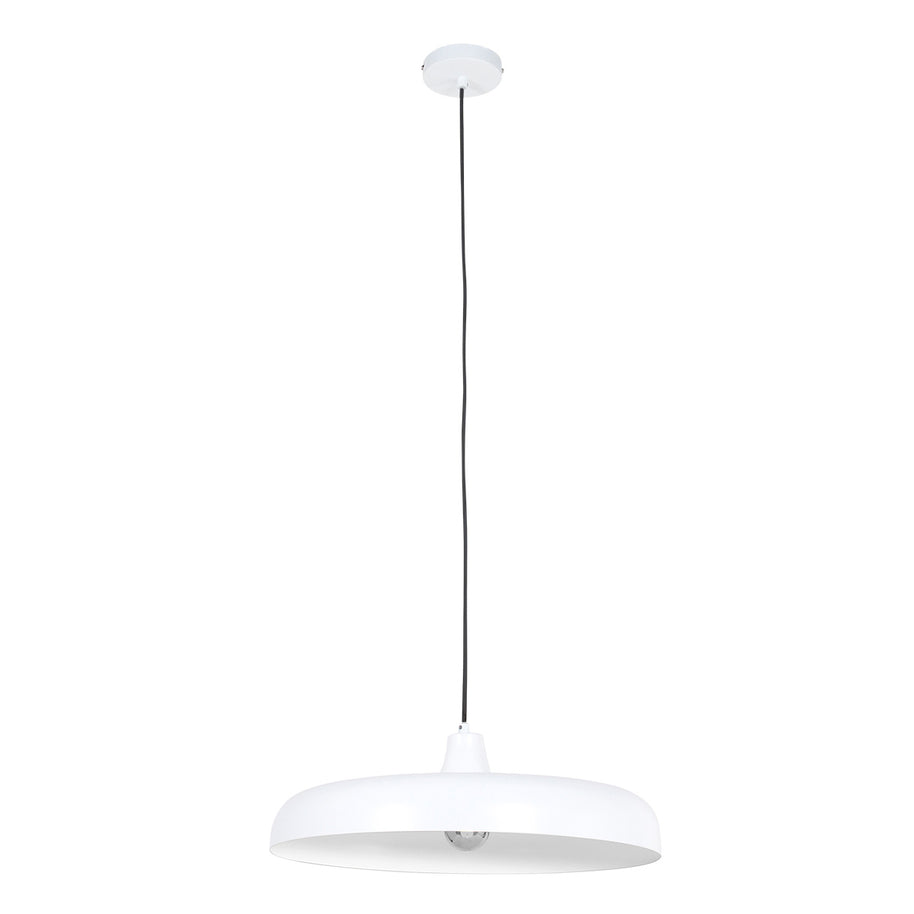 Hanglamp Krisip 2677W Wit met E27 fitting en stoffen snoer