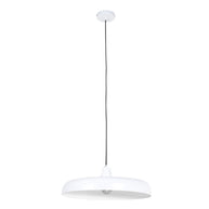 Hanglamp Krisip 2677W Wit met E27 fitting en stoffen snoer