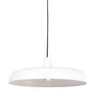 Hanglamp Krisip 2677W Wit met E27 fitting en stoffen snoer