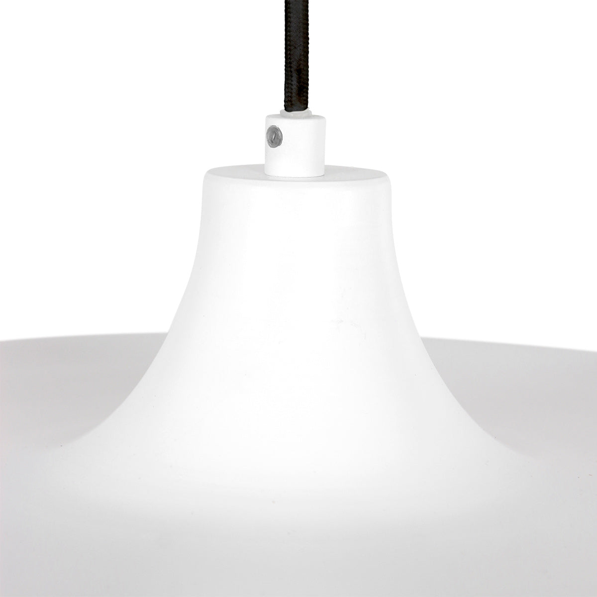 Hanglamp Krisip 2677W Wit met E27 fitting en stoffen snoer