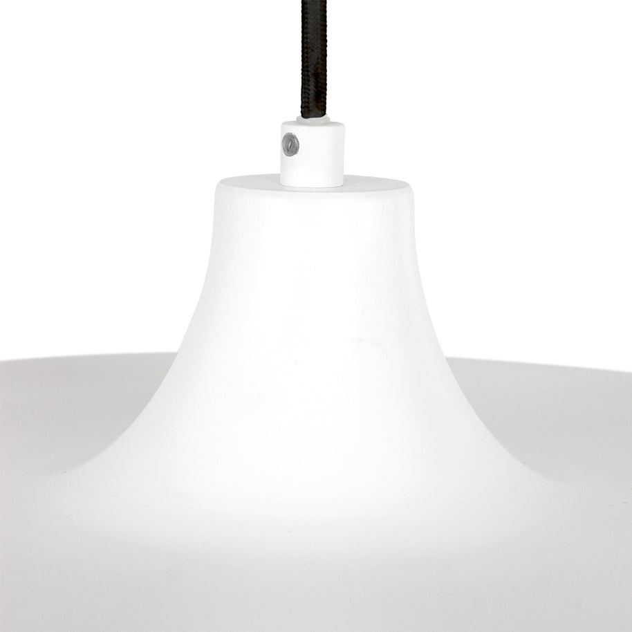 Hanglamp Krisip 2677W Wit met E27 fitting en stoffen snoer