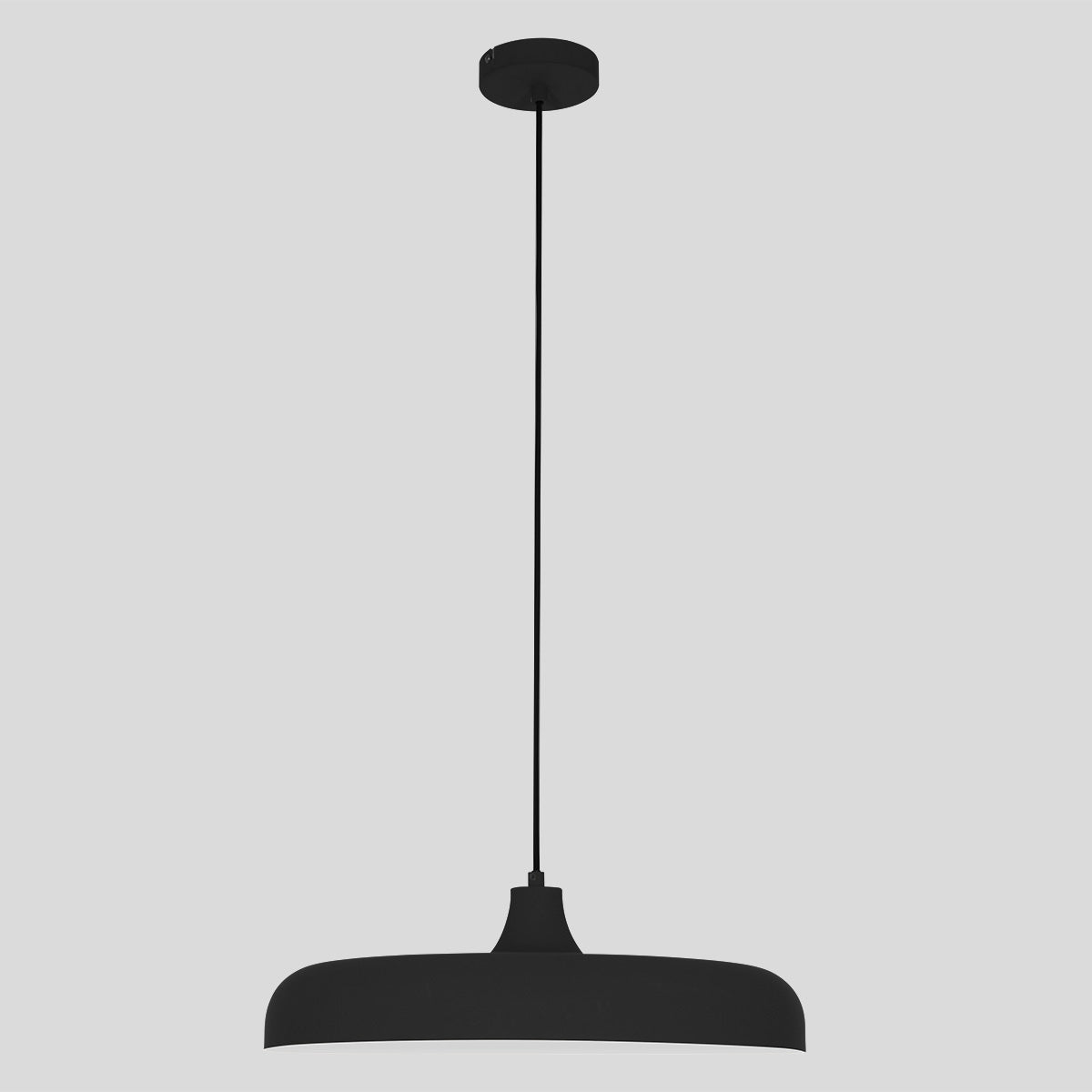 Hanglamp Krisip 2677ZW zwart met E27-fitting en stoffen snoer