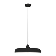 Hanglamp Krisip 2677ZW zwart met E27-fitting en stoffen snoer