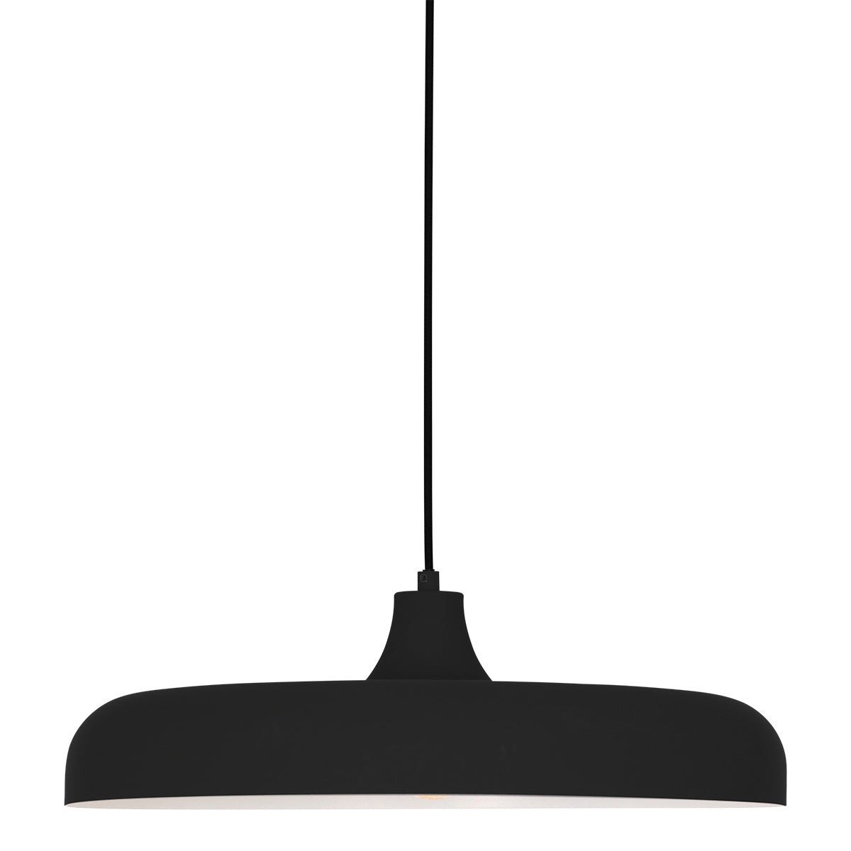 Hanglamp Krisip 2677ZW zwart met E27-fitting en stoffen snoer