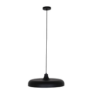 Hanglamp Krisip 2677ZW zwart met E27-fitting en stoffen snoer