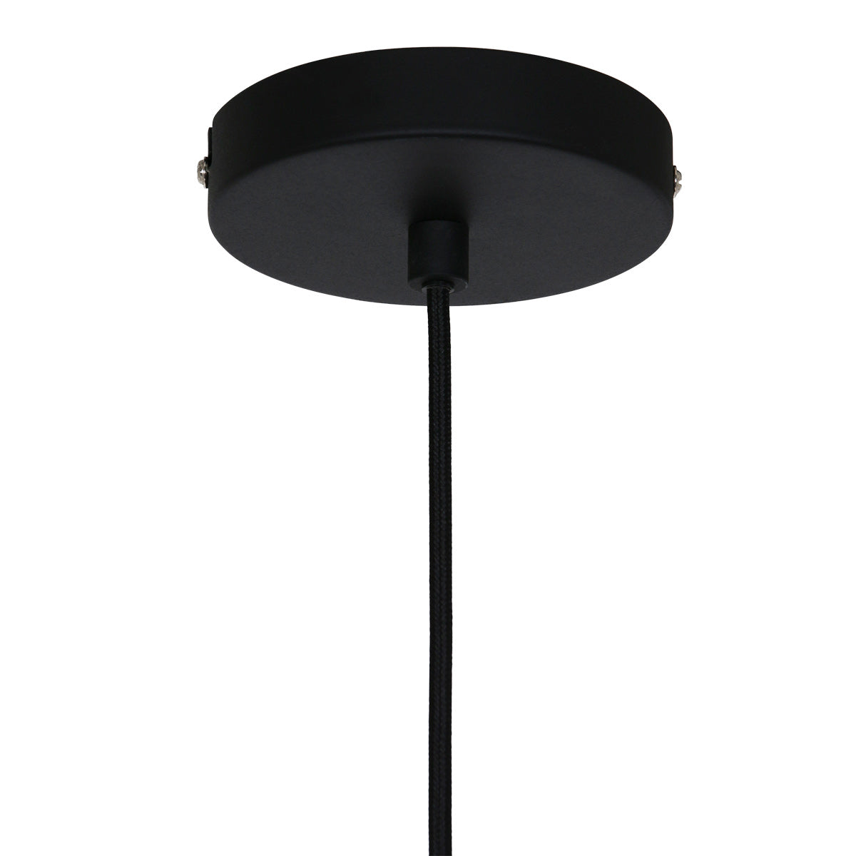 Hanglamp Krisip 2677ZW zwart met E27-fitting en stoffen snoer