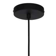 Hanglamp Krisip 2677ZW zwart met E27-fitting en stoffen snoer