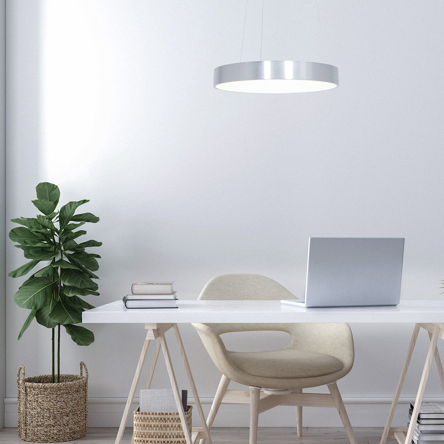 Hanglamp Ringlede 2695ZI Zilver rond 48cm