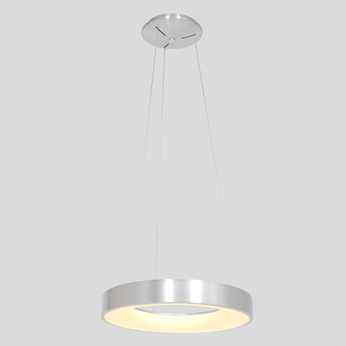 Hanglamp Ringlede 2695ZI Zilver rond 48cm