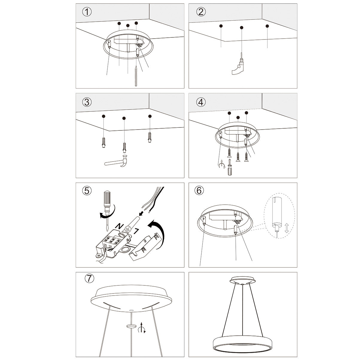 Hanglamp Ringlede 2695ZI Zilver rond 48cm
