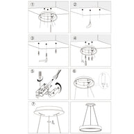 Hanglamp Ringlede 2695ZI Zilver rond 48cm