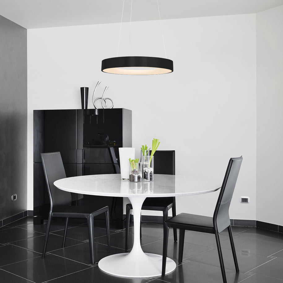 Hanglamp Ringlede 2695ZW Zwart rond 48 cm