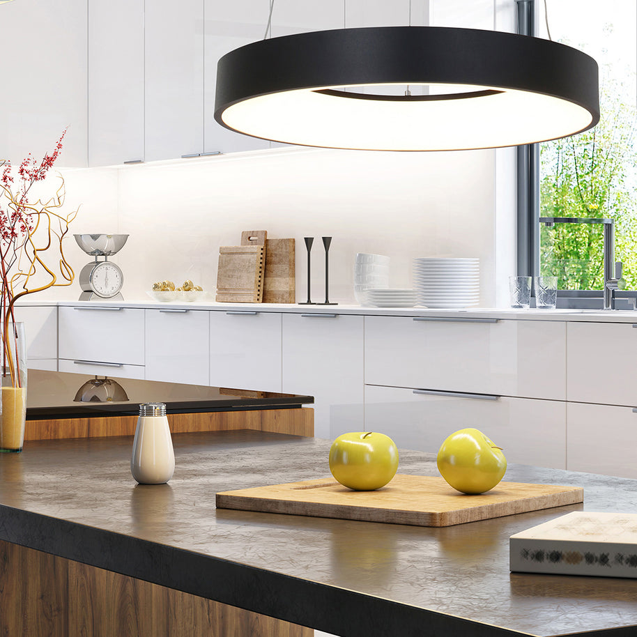 Hanglamp Ringlede 2695ZW Zwart rond 48 cm
