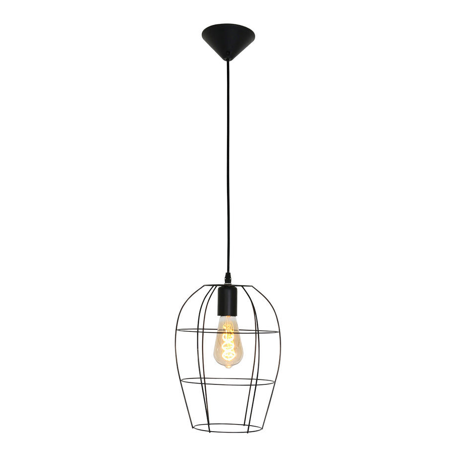 Hanglamp Minimalics 2705ZW Zwart – Stijlvol open design met E27 fitting