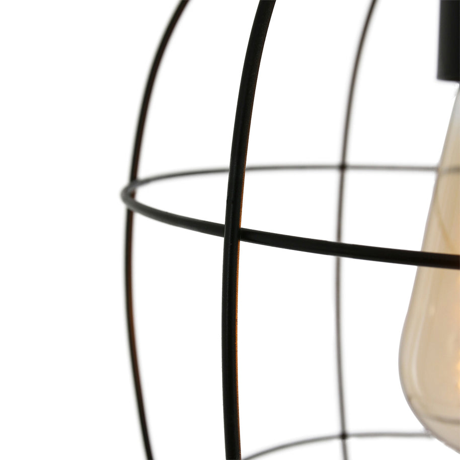 Hanglamp Minimalics 2705ZW Zwart – Stijlvol open design met E27 fitting