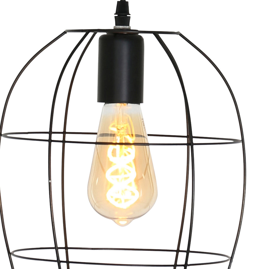Hanglamp Minimalics 2705ZW Zwart – Stijlvol open design met E27 fitting