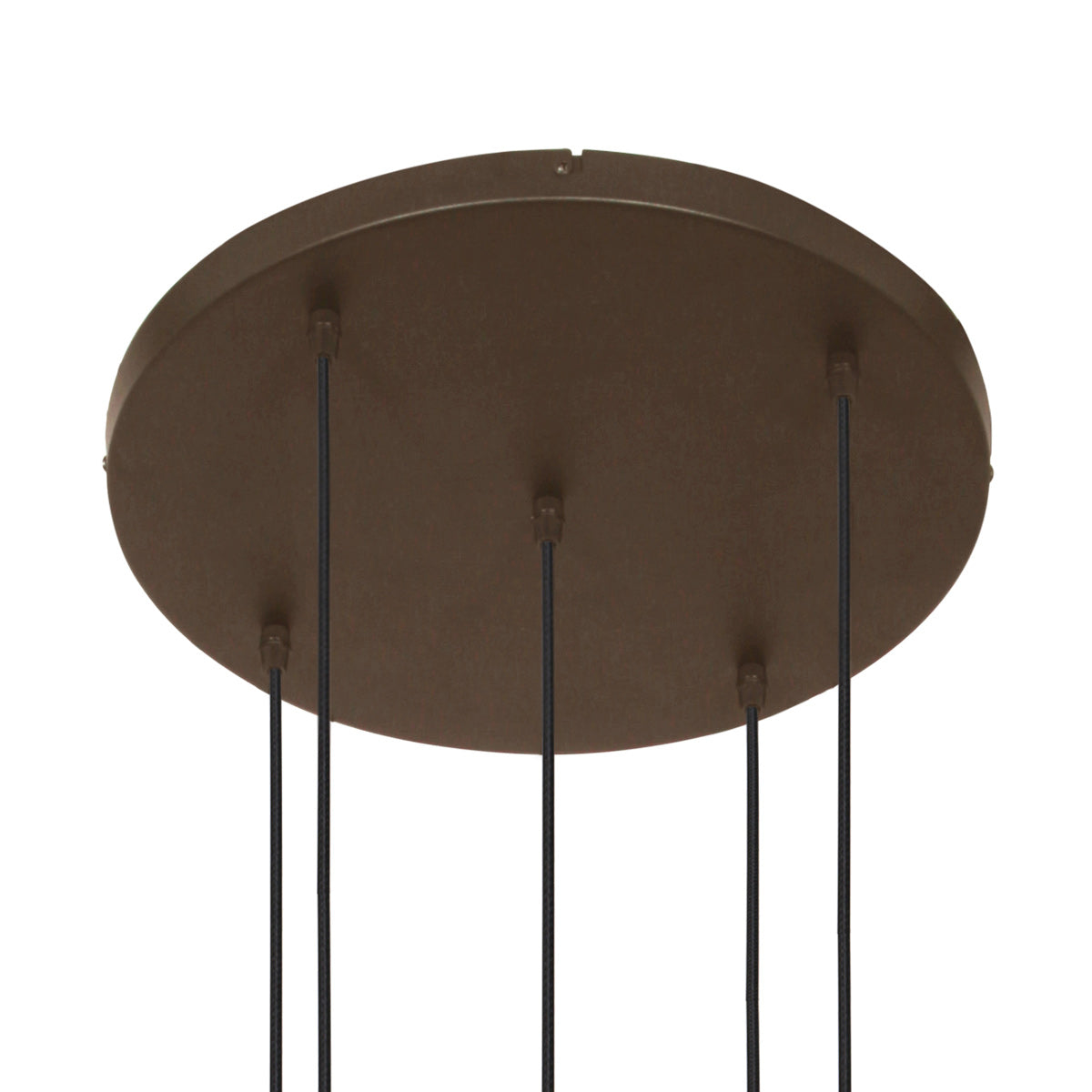 Hanglamp Bollique 2730CA cacao, 5-lichts lamp met amberkleurig glas