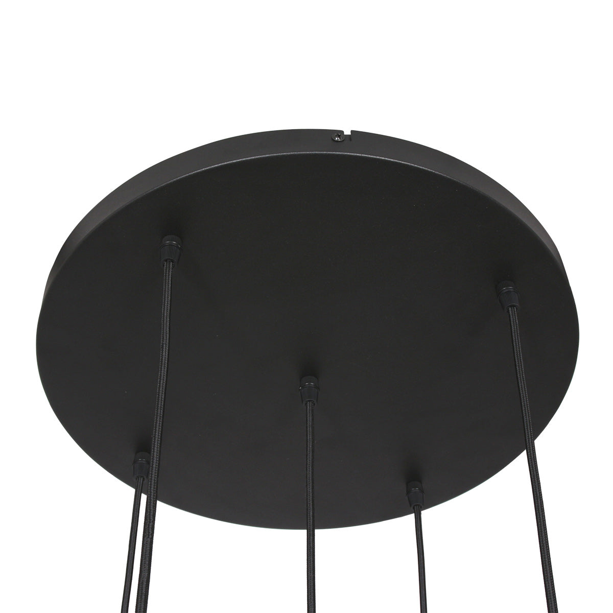 Hanglamp Bollique 2730ME messing, 5-lichts met amberkleurig glas