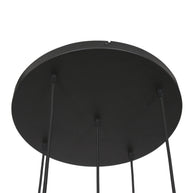 Hanglamp Bollique 2730ME messing, 5-lichts met amberkleurig glas