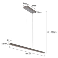 Minimalistische stalen hanglamp Danske 2745ST 2000 Lumen