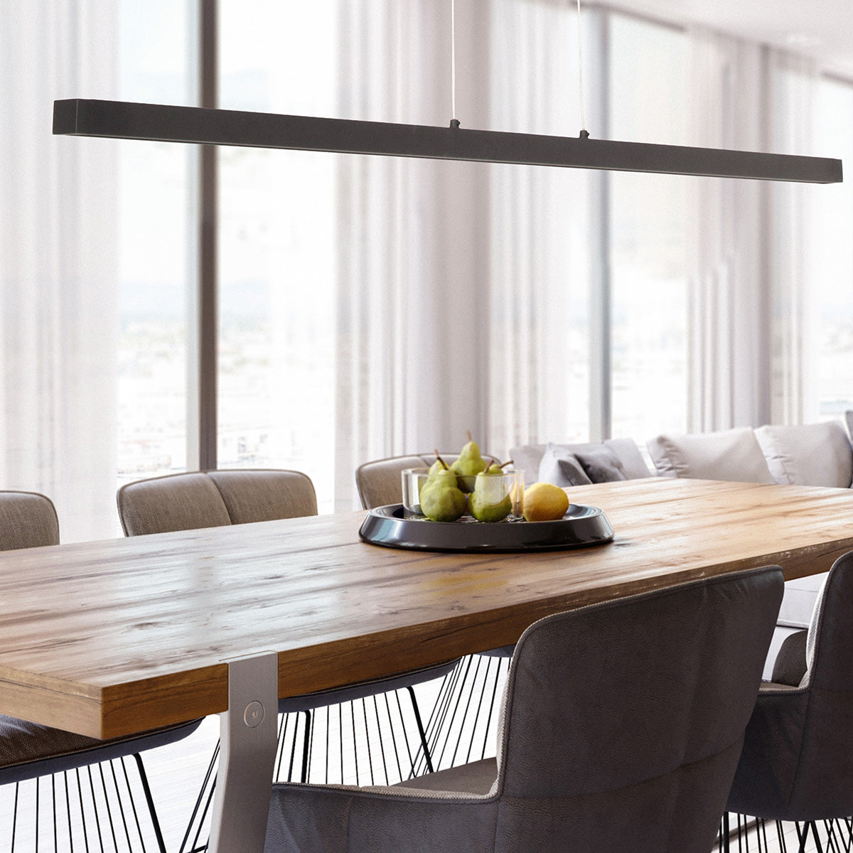 Minimalistische zwarte hanglamp Danske 2745ZW 2000 lumen