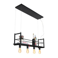 Zwarte hanglamp Buckley 2983ZW met plateau en 4 x E27-fitting