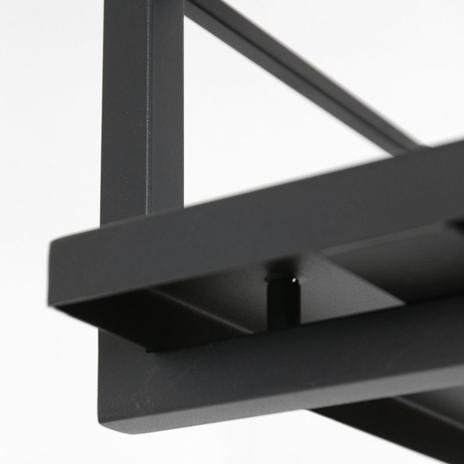 Zwarte hanglamp Buckley 2983ZW met plateau en 4 x E27-fitting