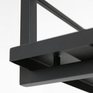 Zwarte hanglamp Buckley 2983ZW met plateau en 4 x E27-fitting
