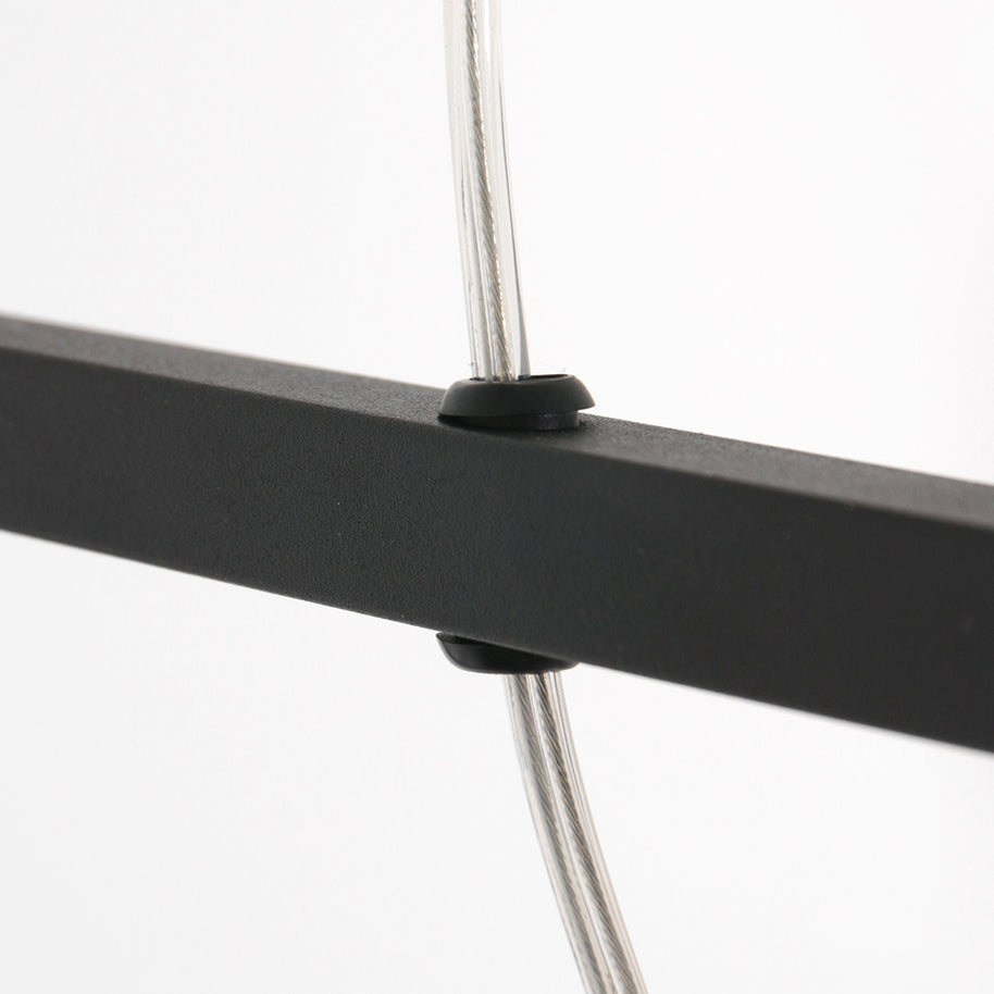 Zwarte hanglamp Buckley 2983ZW met plateau en 4 x E27-fitting