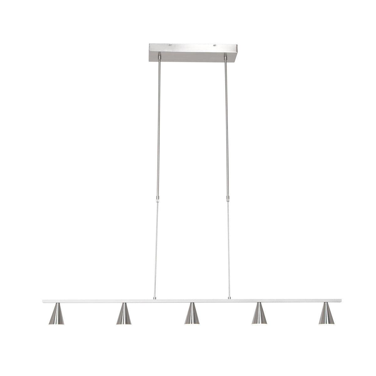 Hanglamp Vortex 3066ST staal 5-lichts instelbare lichtkleur