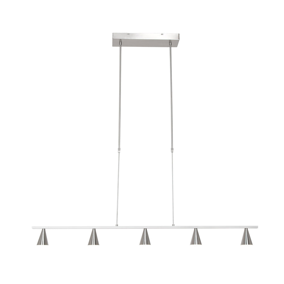 Hanglamp Vortex 3066ST staal 5-lichts instelbare lichtkleur