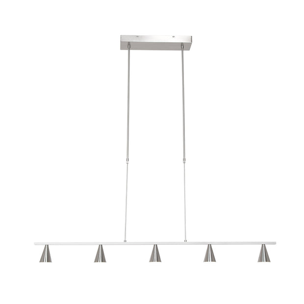 Hanglamp Vortex 3066ST staal 5-lichts instelbare lichtkleur