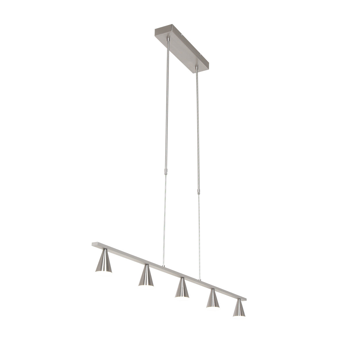 Hanglamp Vortex 3066ST staal 5-lichts instelbare lichtkleur