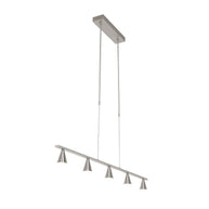 Hanglamp Vortex 3066ST staal 5-lichts instelbare lichtkleur