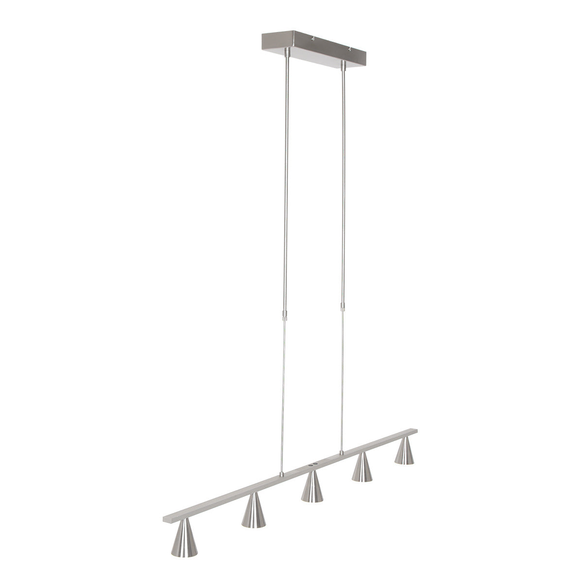 Hanglamp Vortex 3066ST staal 5-lichts instelbare lichtkleur