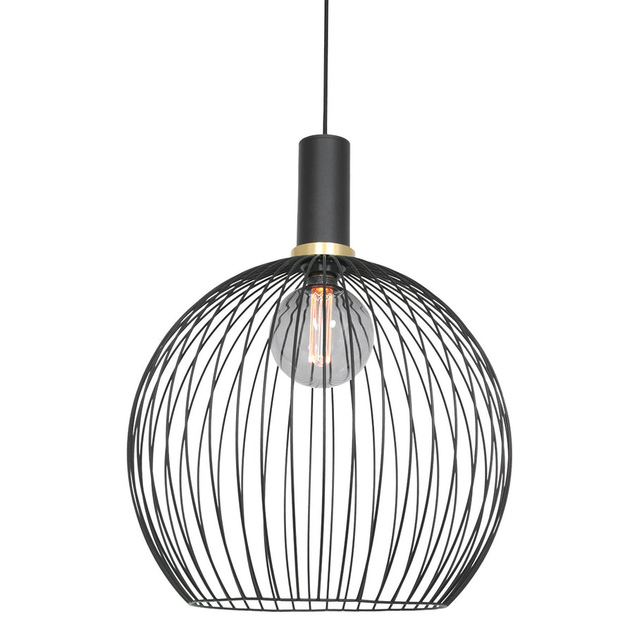 Hanglamp Aureole 3068ZW zwarte draadlamp met E27-fitting Ø45
