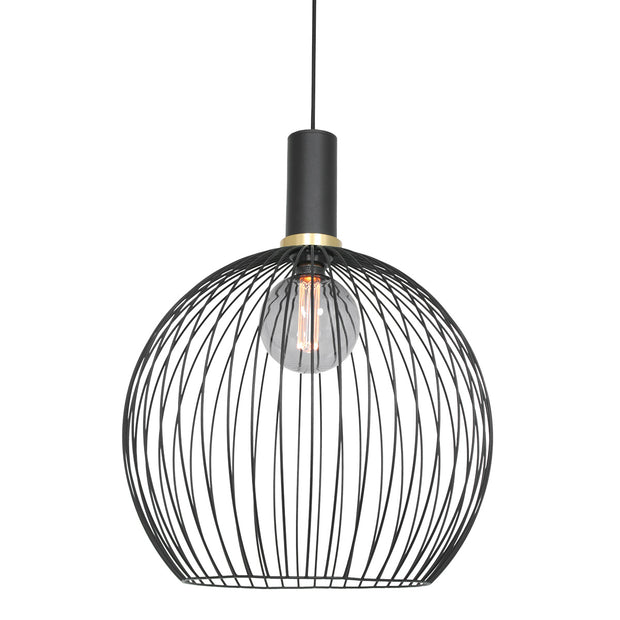 Hanglamp Aureole 3068ZW zwarte draadlamp met E27-fitting Ø45