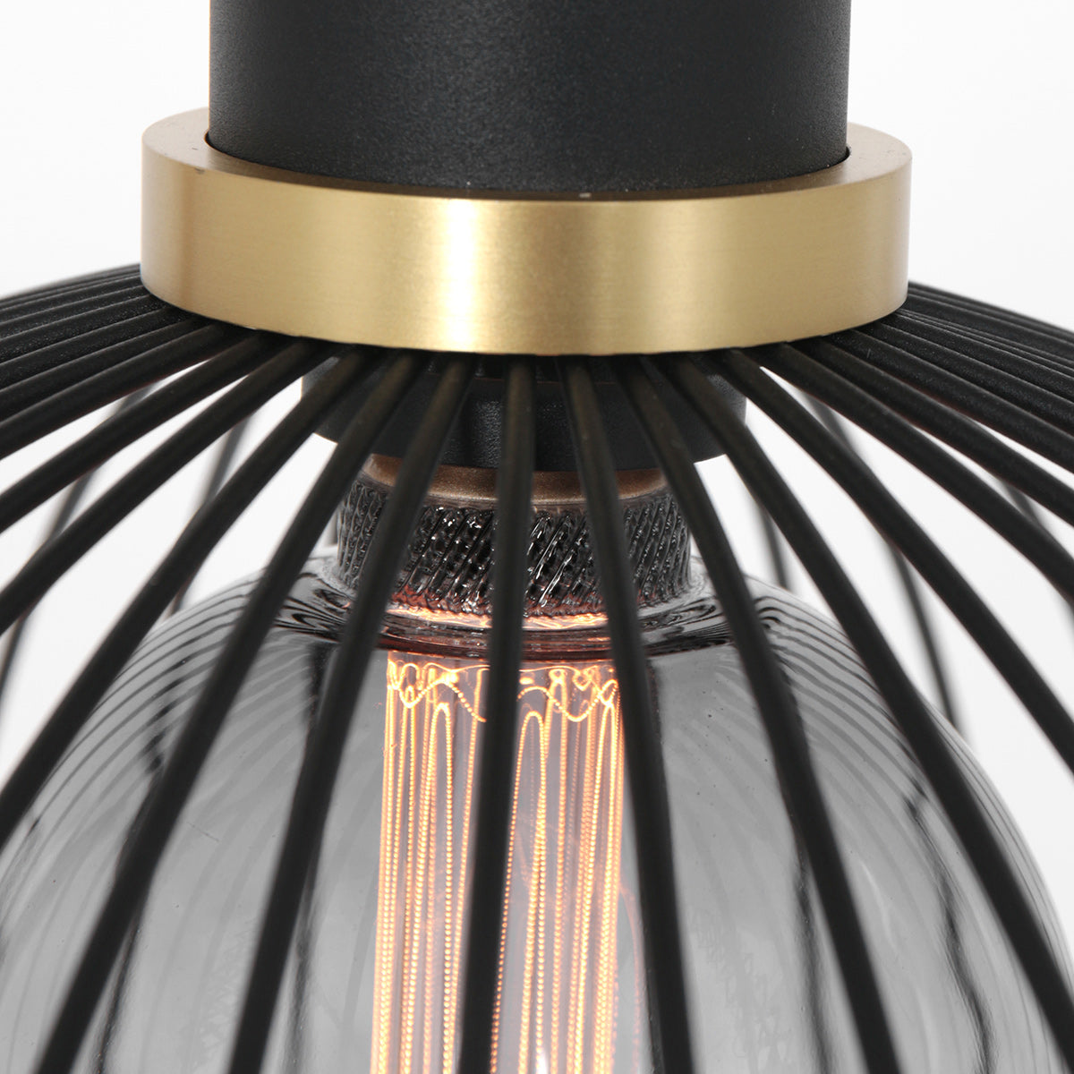 Hanglamp Aureole 3068ZW zwarte draadlamp met E27-fitting Ø45