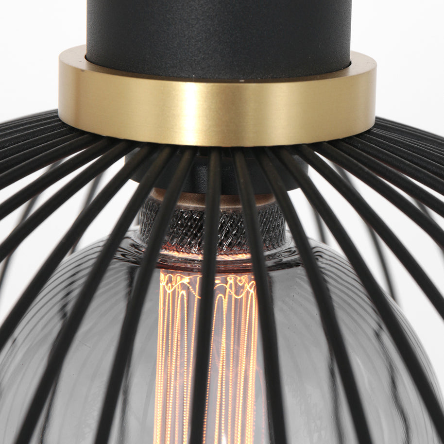 Hanglamp Aureole 3068ZW zwarte draadlamp met E27-fitting Ø45