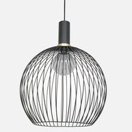 Hanglamp Aureole 3068ZW zwarte draadlamp met E27-fitting Ø45