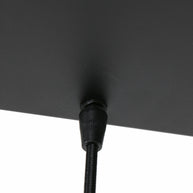 Hanglamp Reflexion 3078ZW zwarte 5-lichts lamp met smokeglas