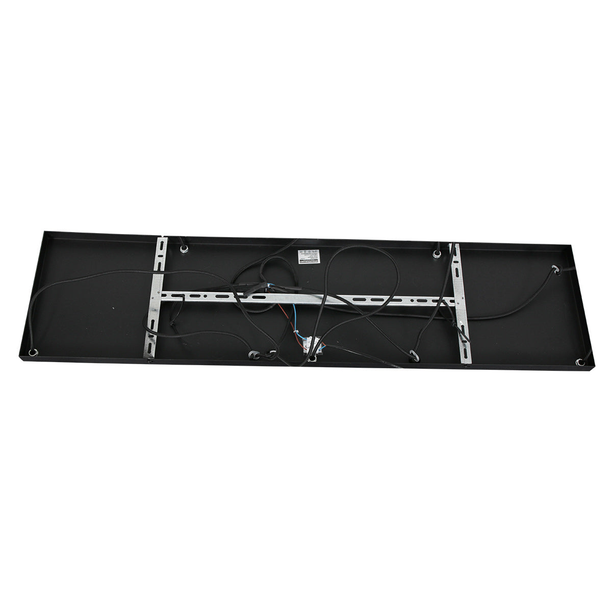 Hanglamp Reflexion 3078ZW zwarte 5-lichts lamp met smokeglas