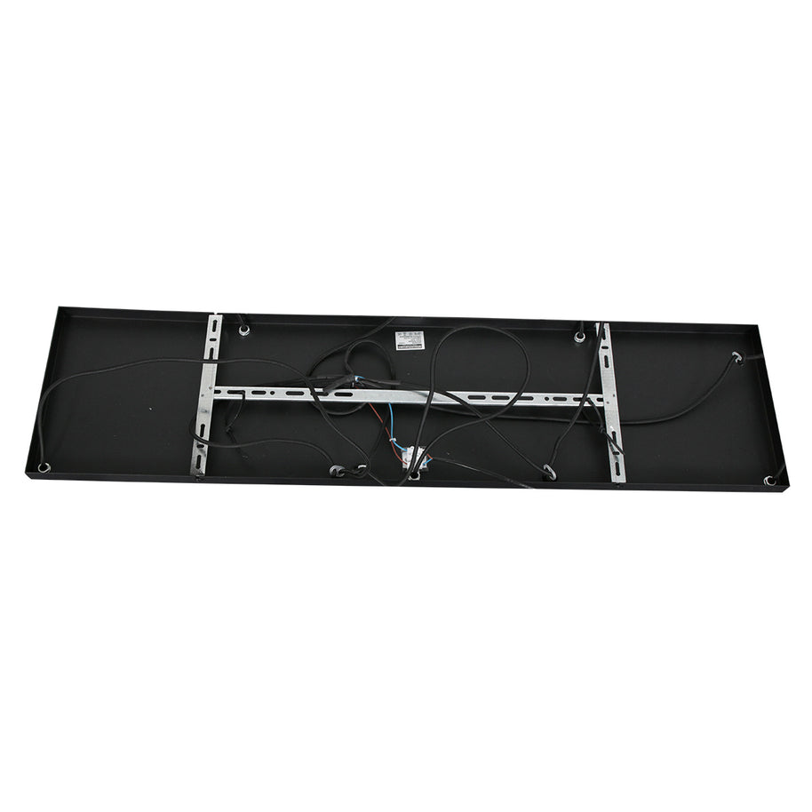 Hanglamp Reflexion 3078ZW zwarte 5-lichts lamp met smokeglas
