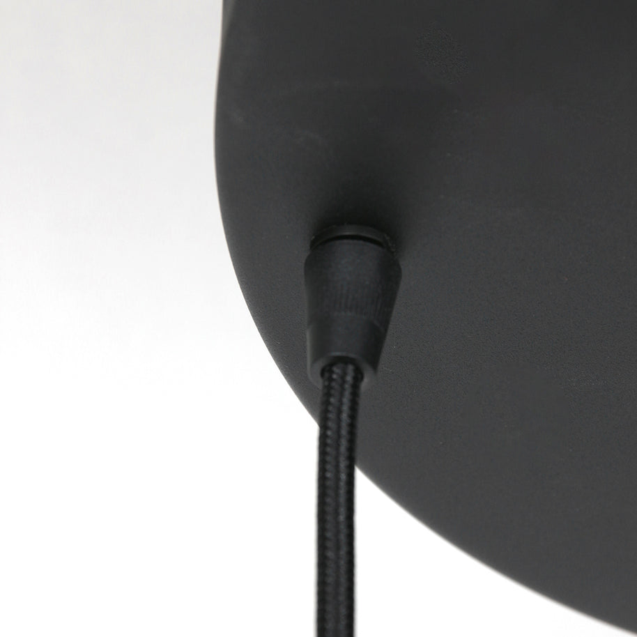 Hanglamp Reflexion 3079ZW zwarte 3-lichts videolamp met smokeglas