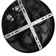 Hanglamp Reflexion 3079ZW zwarte 3-lichts videolamp met smokeglas