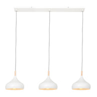 Hanglamp Bjorr 3099W – witte 3-lichtslamp met Scandinavische charme