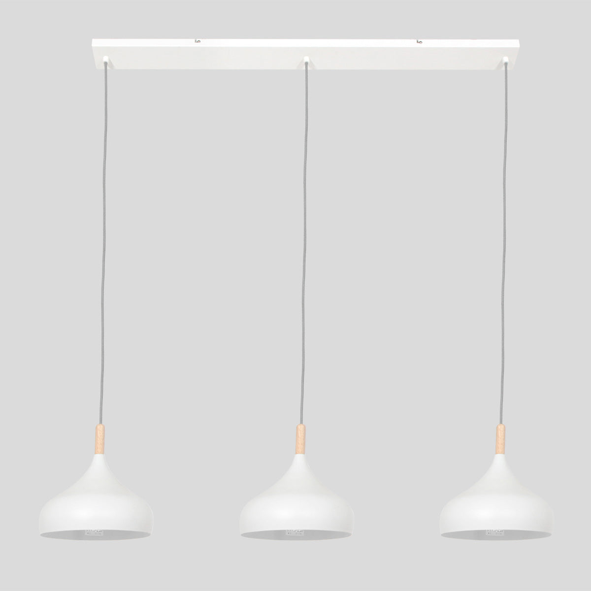 Hanglamp Bjorr 3099W – witte 3-lichtslamp met Scandinavische charme