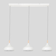 Hanglamp Bjorr 3099W – witte 3-lichtslamp met Scandinavische charme